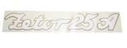 Značka pre Zetor 25 A - biela - zlatý obrys